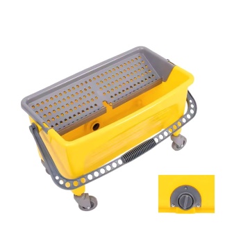 Yellow 30 L Microfiber Mop Bucket with Seive & Drain